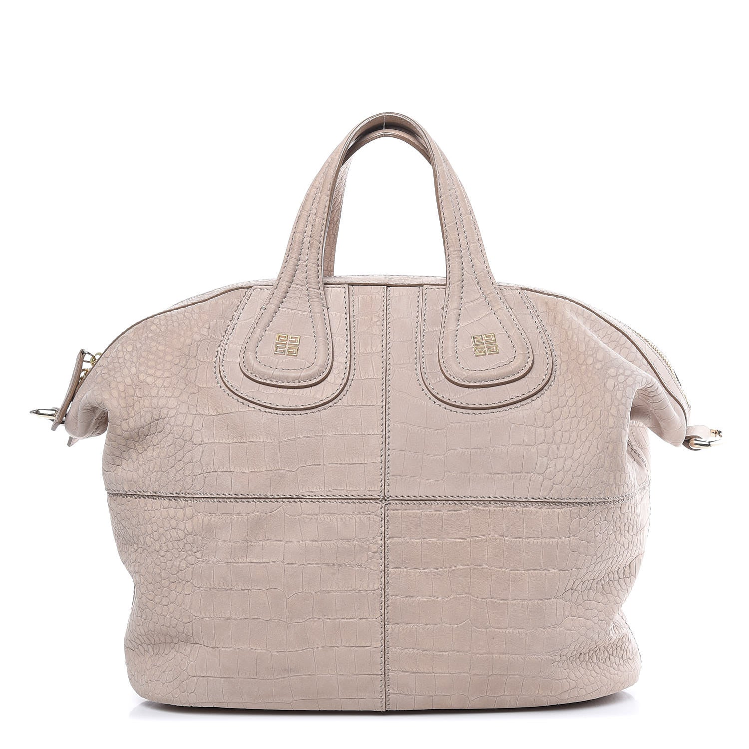 Givenchy Nubuck Crocodile Embossed Medium Nightingale Taupe 1 of 11