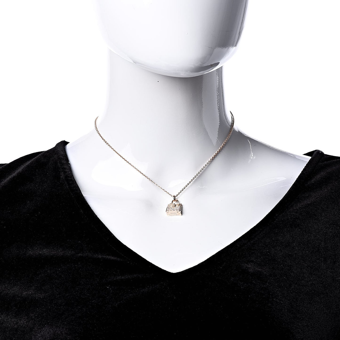18K Rose Gold Diamond Kelly Amulette Pendant Necklace