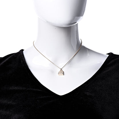 Hermes 18K Rose Gold Diamond Kelly Amulette Pendant Necklace 2 of 7
