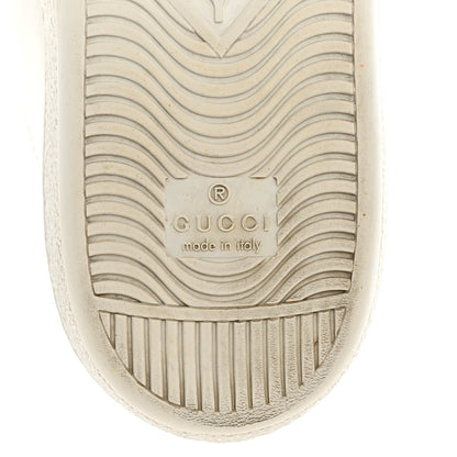 Gucci Calfskin Ayers Bee Embroidered Womens Ace Sneakers 39 White Green 8 of 9