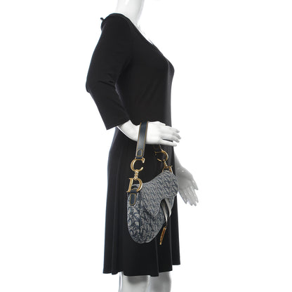 Christian Dior Monogram Saddle Bag Blue 2 of 9