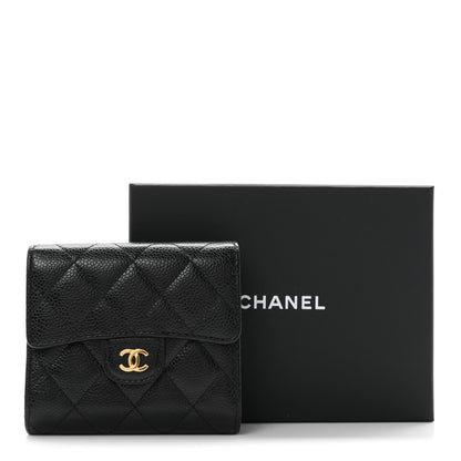 Chanel Caviar Quilted Compact Flap Wallet Black 9 of 9