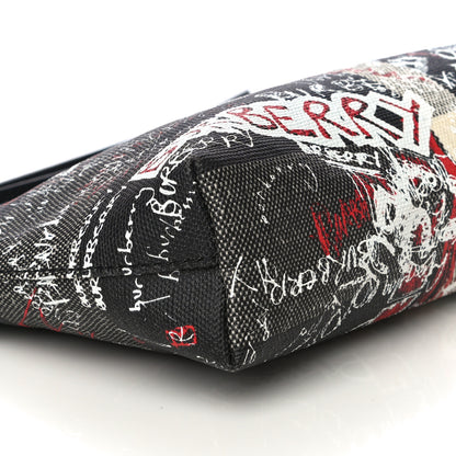 Burberry Coated Canvas Mega Check Sketchbook Doodle Pouch Black 10 of 11