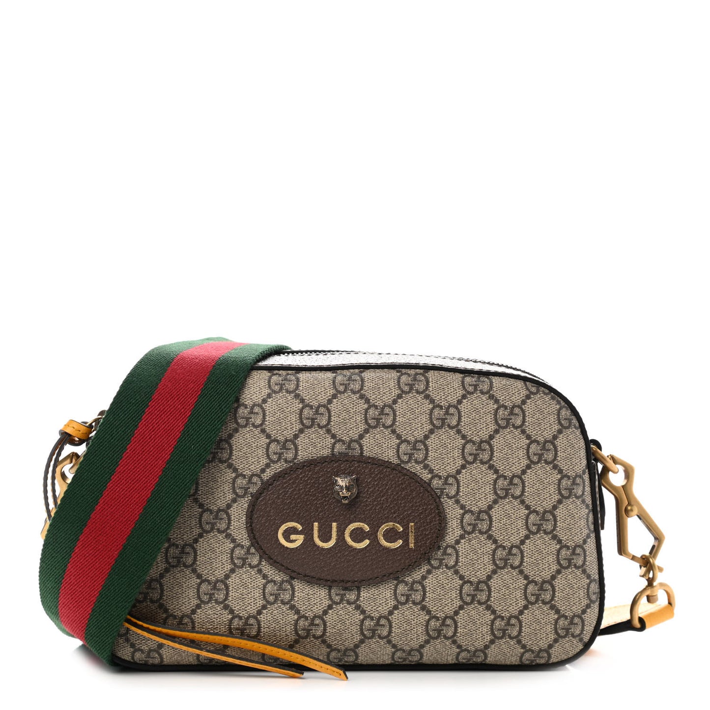 GG Supreme Monogram Web Neo Vintage Shoulder Bag Beige New Acero Crop