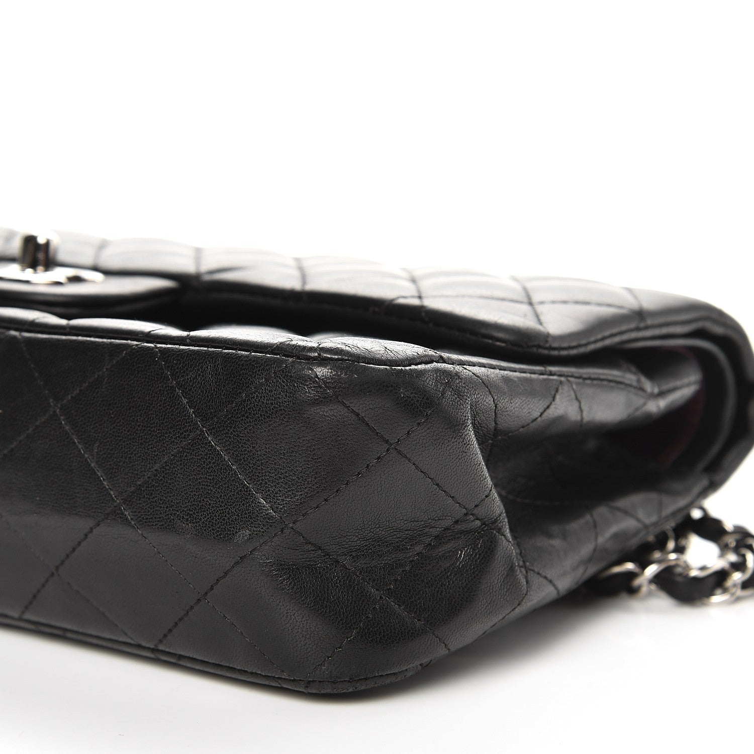 Chanel Lambskin Quilted Medium Double Flap Black 15 of 15