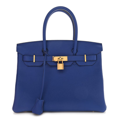Hermes Togo Birkin 30 Bleu Electrique 1 of 11