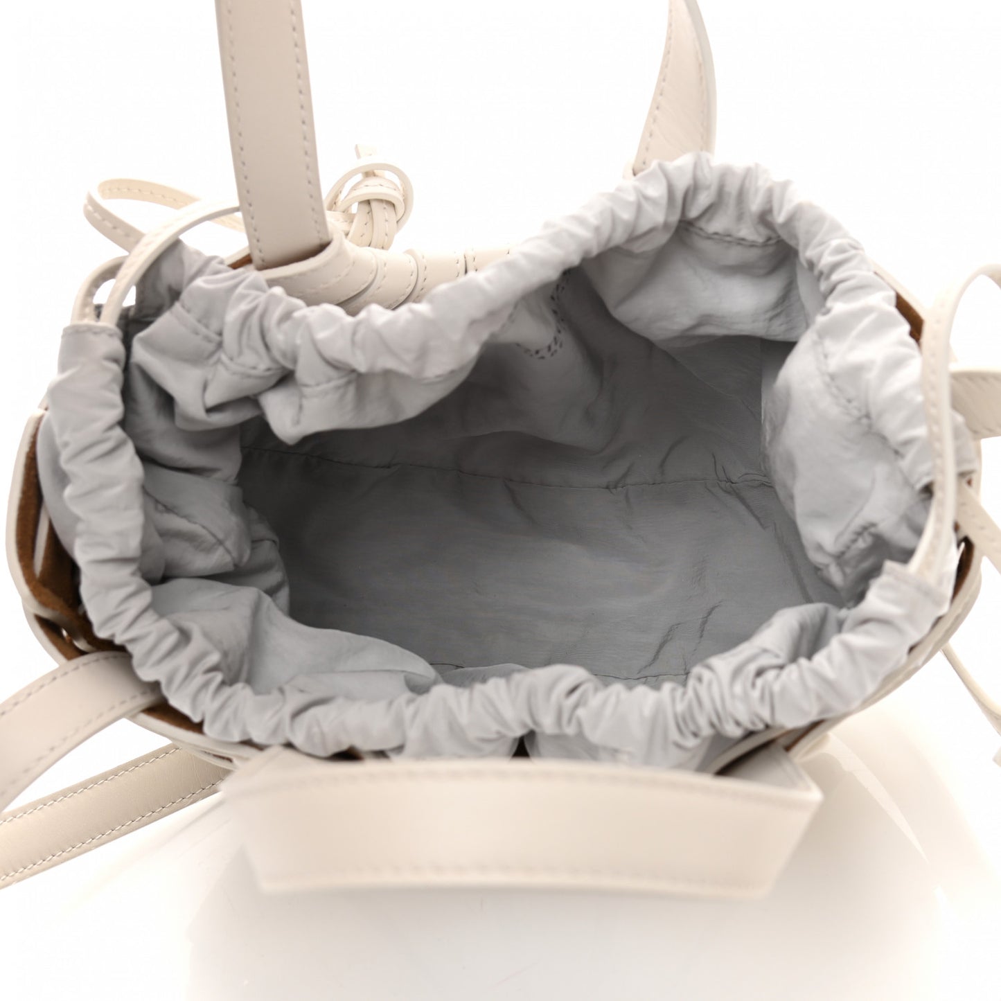 French Calfskin Small Shell White Frost