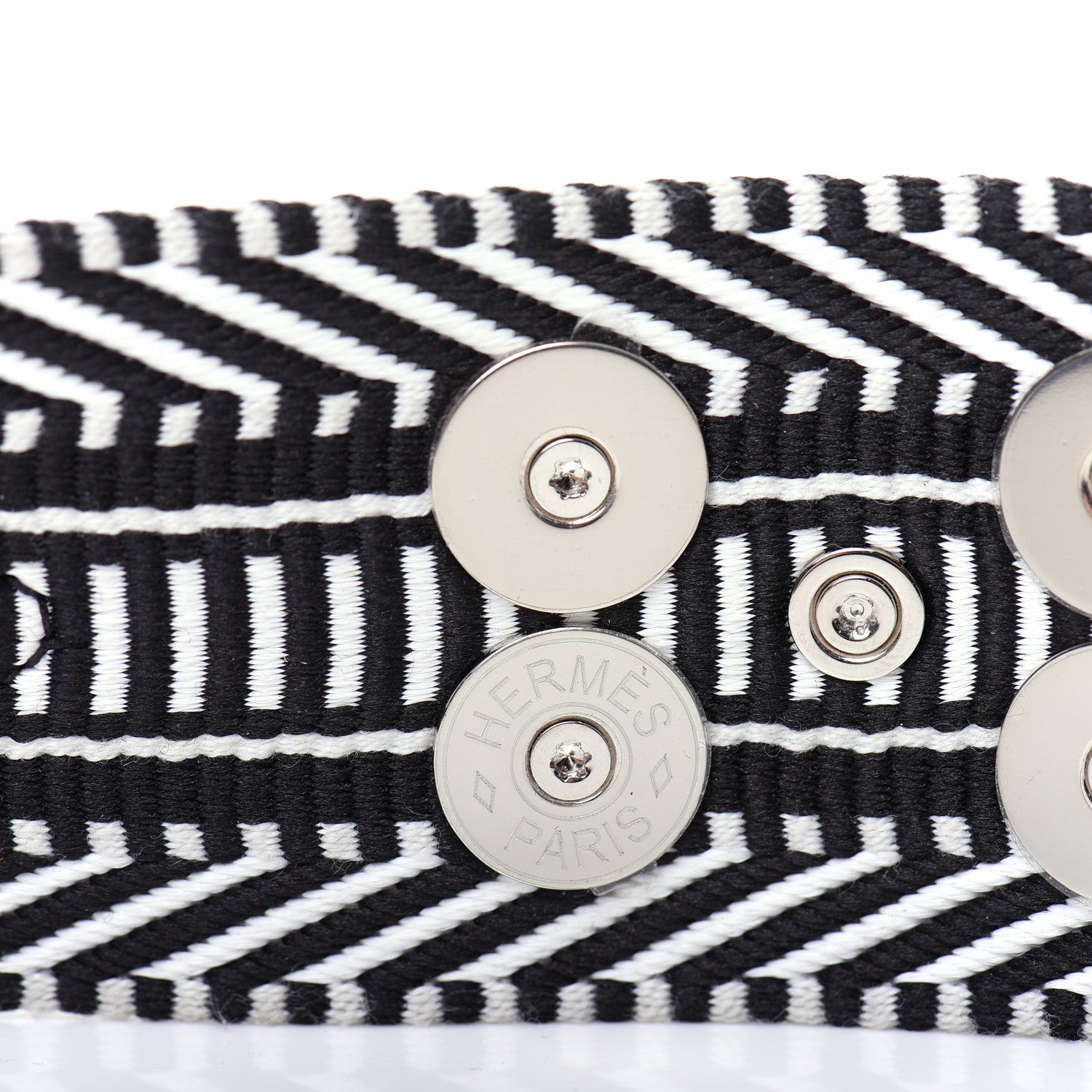 Hermes Toile Sombrero CDC Bracelet T1 Ecru Black 4 of 5