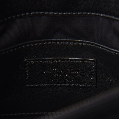 Saint Laurent Sheepskin Matelasse Chevron Monogram Medium College Bag Black 6 of 10