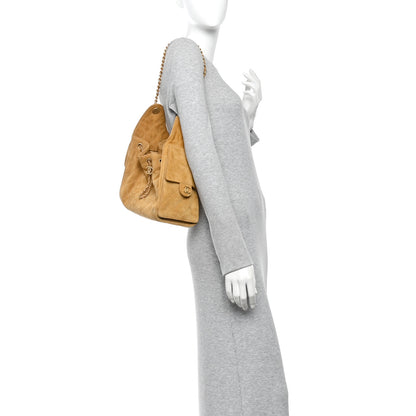 Chanel Suede Quilted Small Chanel 25 Handbag Beige 2 of 10