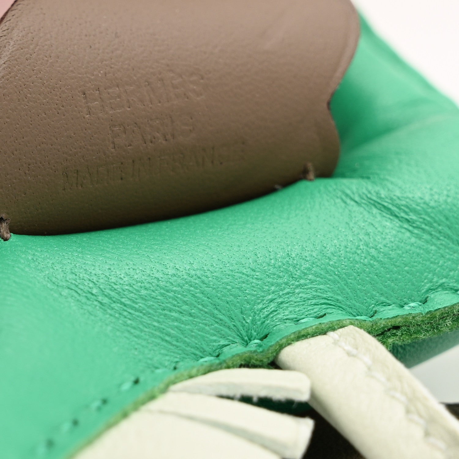 Hermes Milo Lambskin Grigri Rodeo Pegase Horse Bag Charm PM Menthe Vert Fizz Etoupe 3 of 5