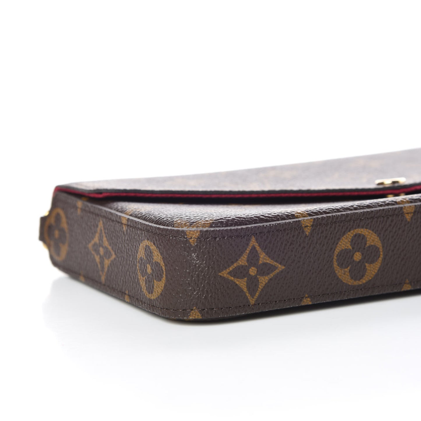 Monogram Pochette Felicie Chain Wallet Fuchsia