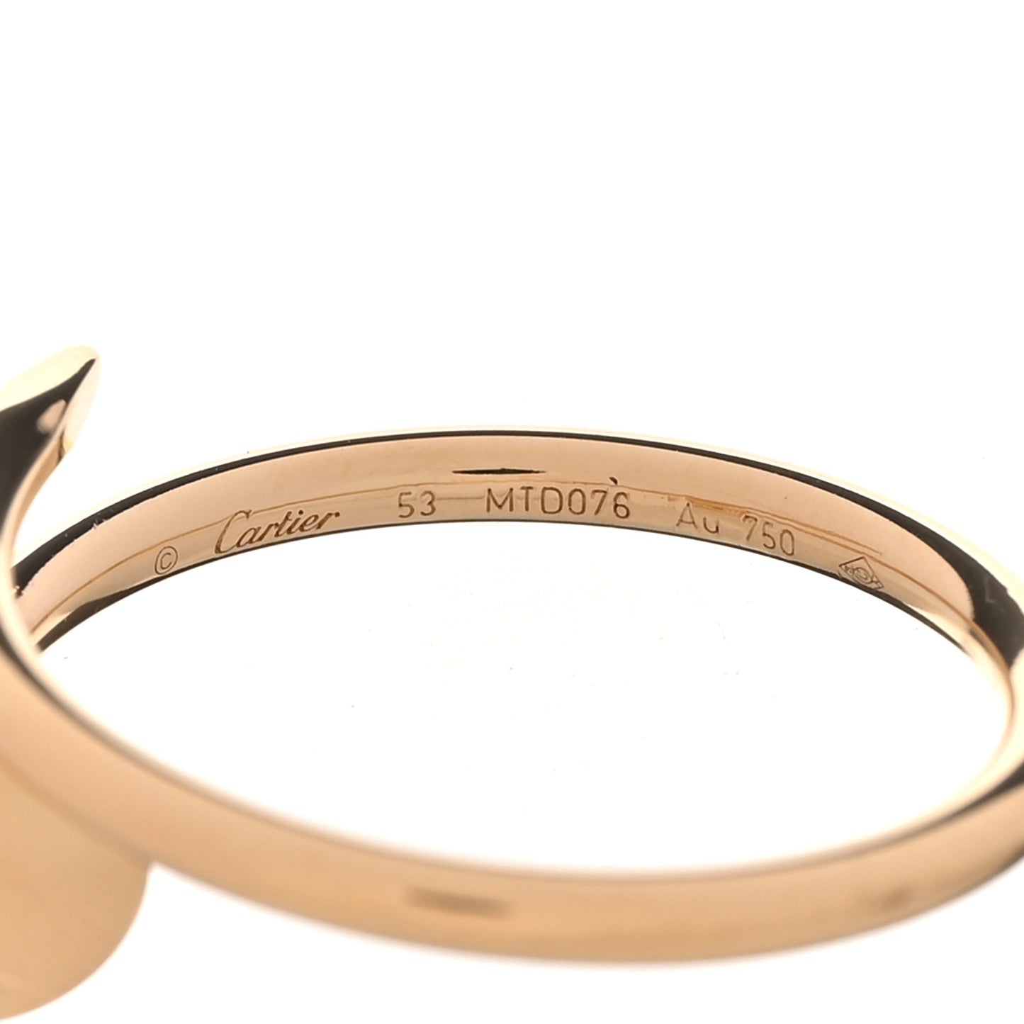 18K Yellow Gold Small Juste Un Clou Ring 53 6.5