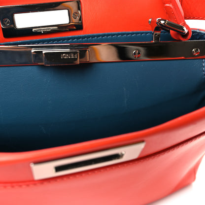Fendi Vitello Morgan Snakeskin Crocodile Monster Eyes Medium Peekaboo Iconic Satchel Papavero Multicolor 14 of 16
