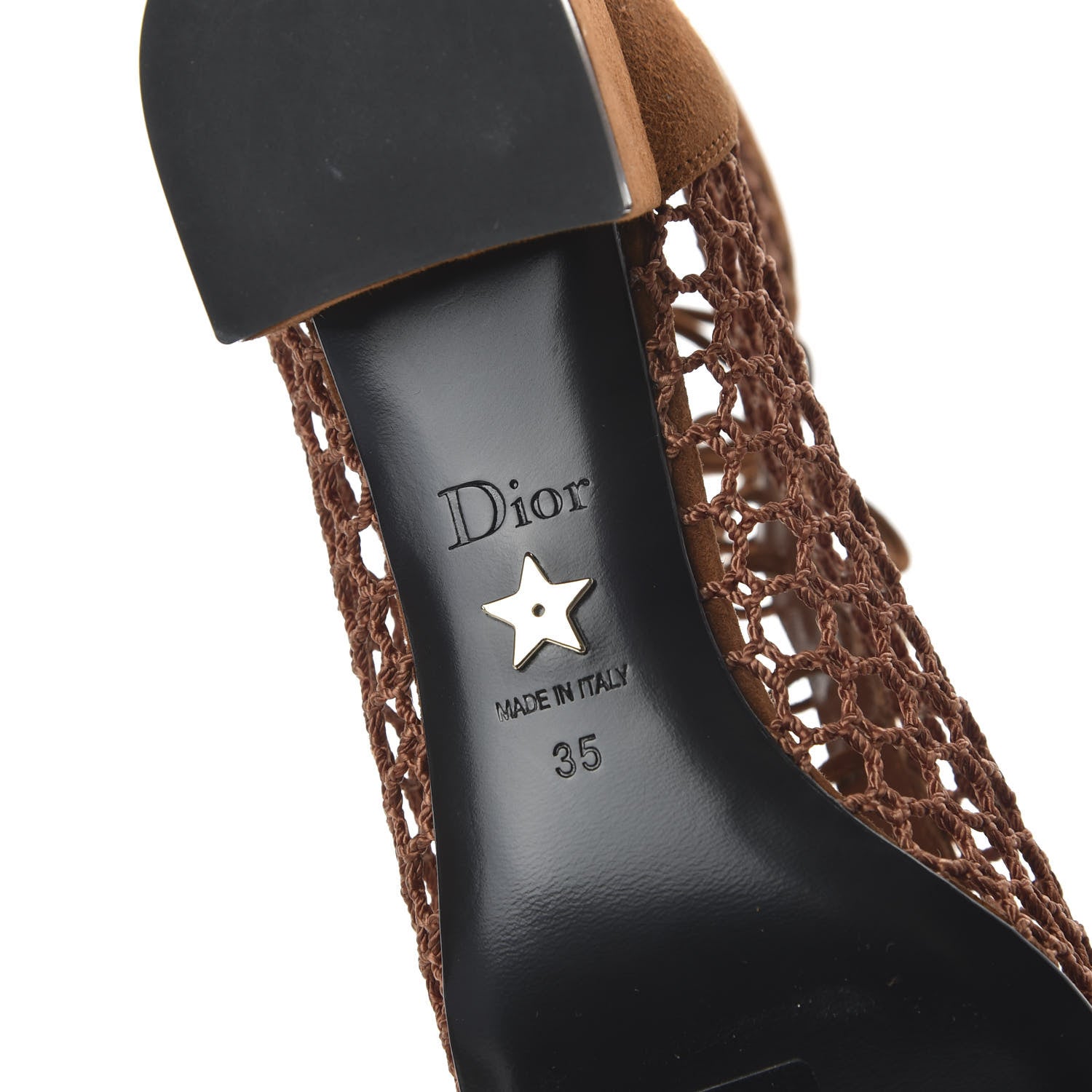 Christian Dior Suede Resille Naughtily-D 30mm Ankle Boots 35 Golden Brown 6 of 9