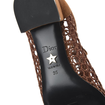 Christian Dior Suede Resille Naughtily-D 30mm Ankle Boots 35 Golden Brown 6 of 9