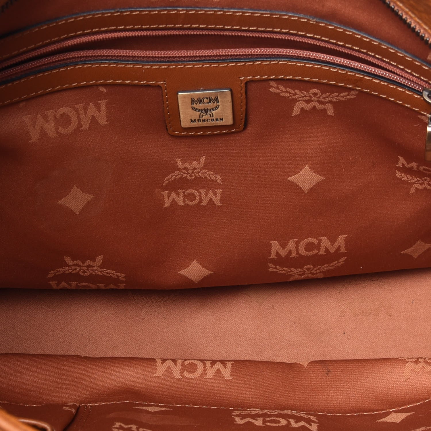 MCM Visetos Satchel Cognac 5 of 12