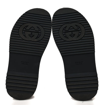 Gucci Jacquard Black Denim GG Monogram Angelina Platform 55mm Slide Sandals 36 Black Ivory 5 of 8