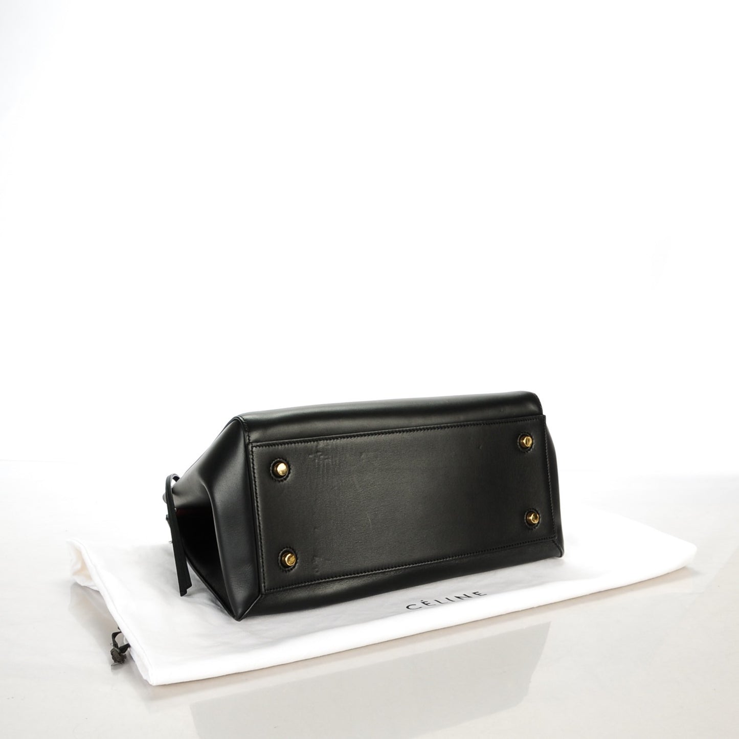 Smooth Calfskin Medium Edge Shoulder Bag Black