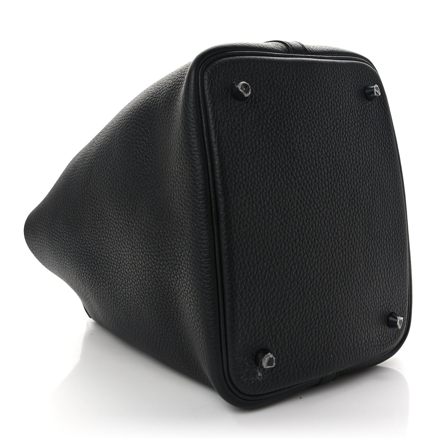 Taurillon Clemence Monochrome Picotin Lock 22 MM Black