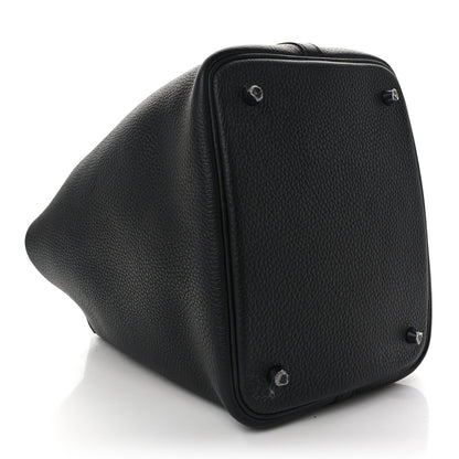 Hermes Taurillon Clemence Monochrome Picotin Lock 22 MM Black 4 of 10