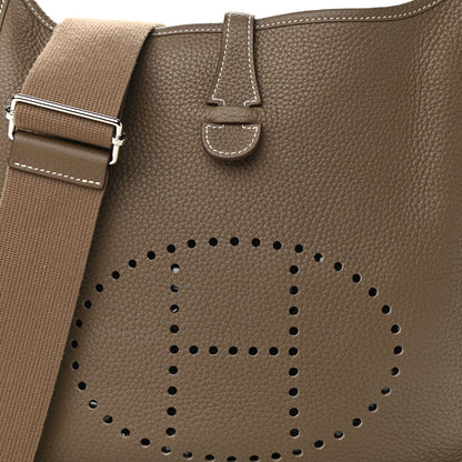 Hermes Taurillon Clemence Evelyne III PM Etoupe 8 of 10