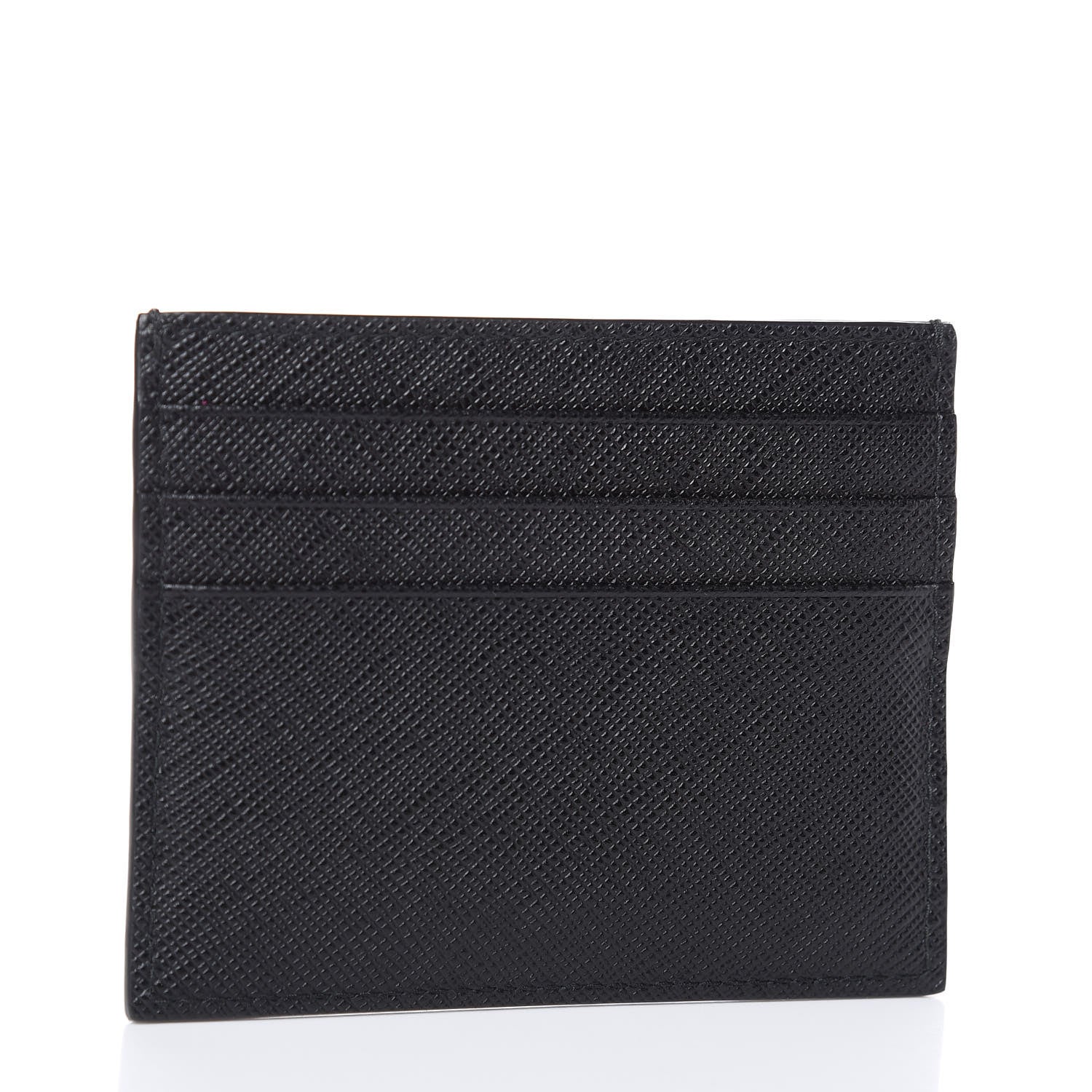 Prada Saffiano Metal Card Holder Black 3 of 7