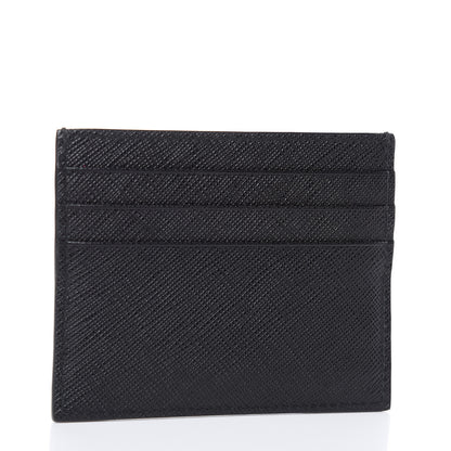 Prada Saffiano Metal Card Holder Black 3 of 7