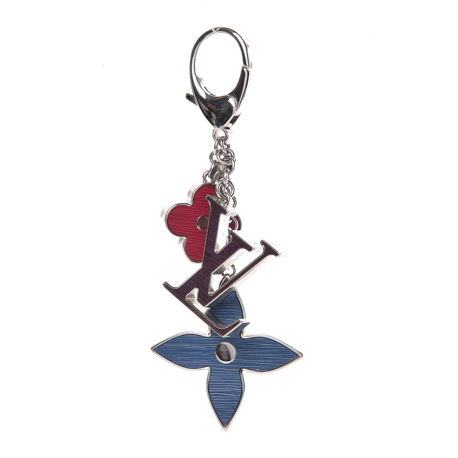 Louis Vuitton Fleur d Epi Bag Charm Figue Fuchsia Indigo 1 of 2