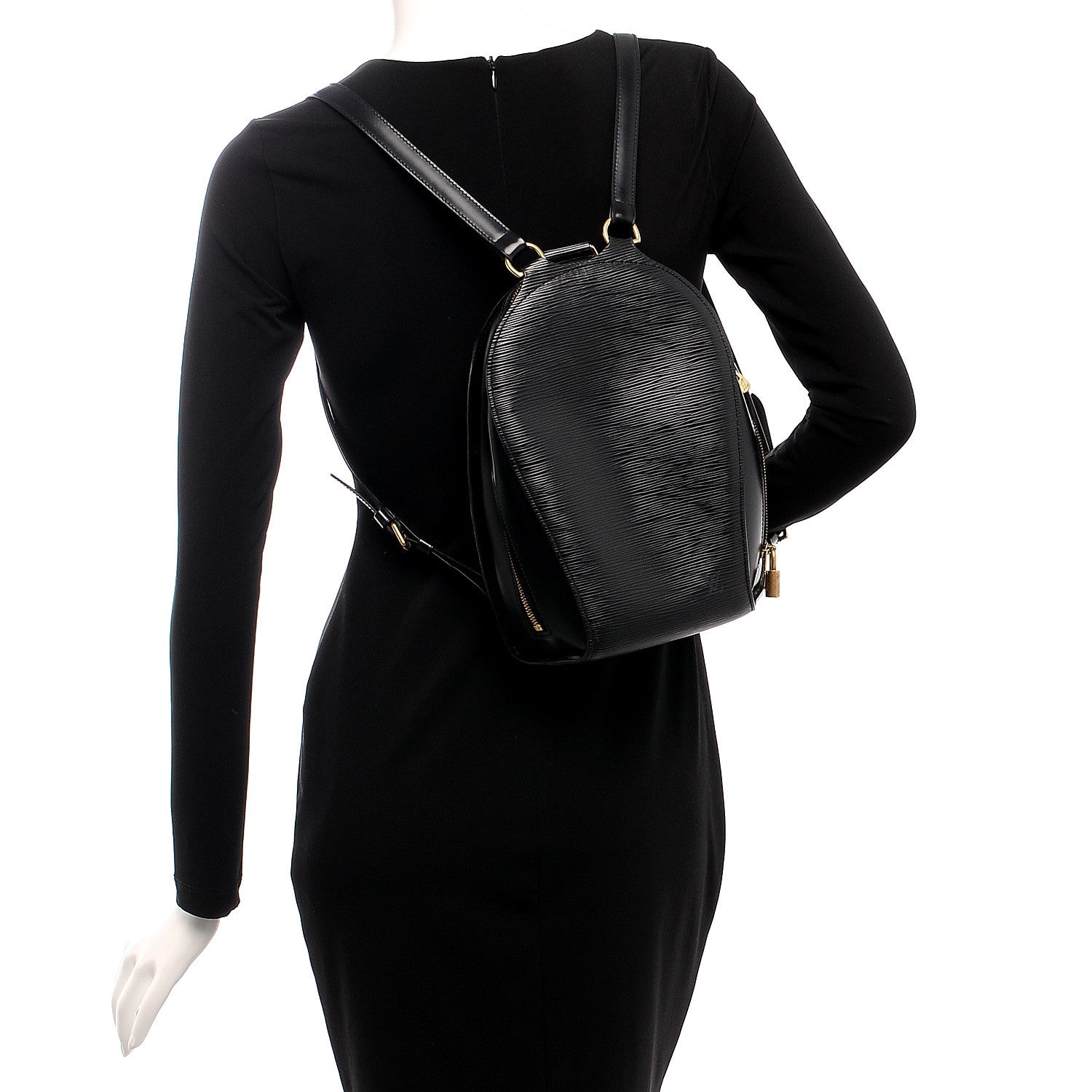 Louis Vuitton Epi Mabillon Backpack Black 2 of 8