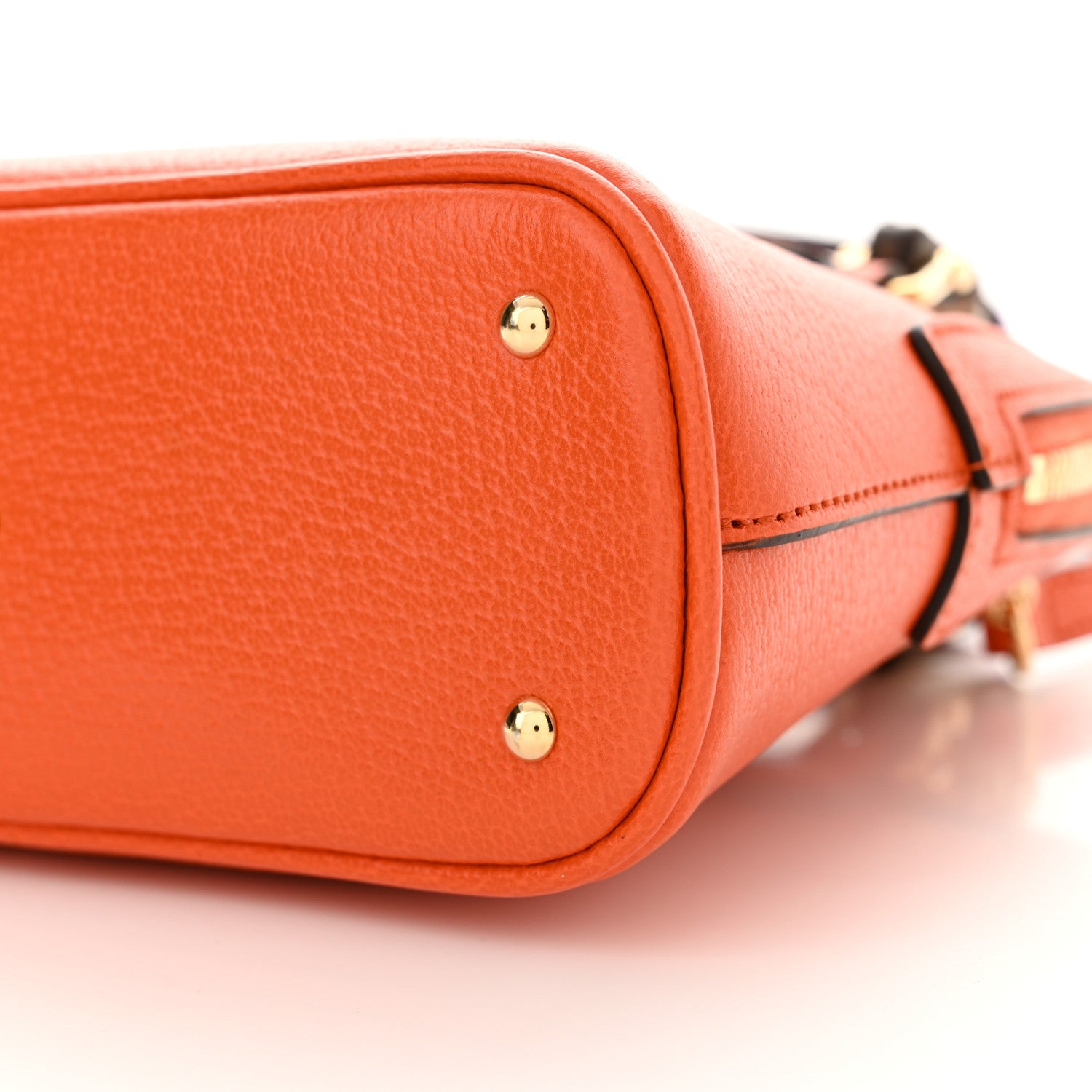 Gucci Textured Dollar Calfskin Mini Diana Dome Tote Bag Deep Orange Spicy Cyclamin 10 of 11