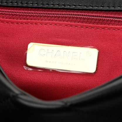 Chanel Shiny Goatskin Quilted Medium Chanel 19 Flap Black 6 of 11