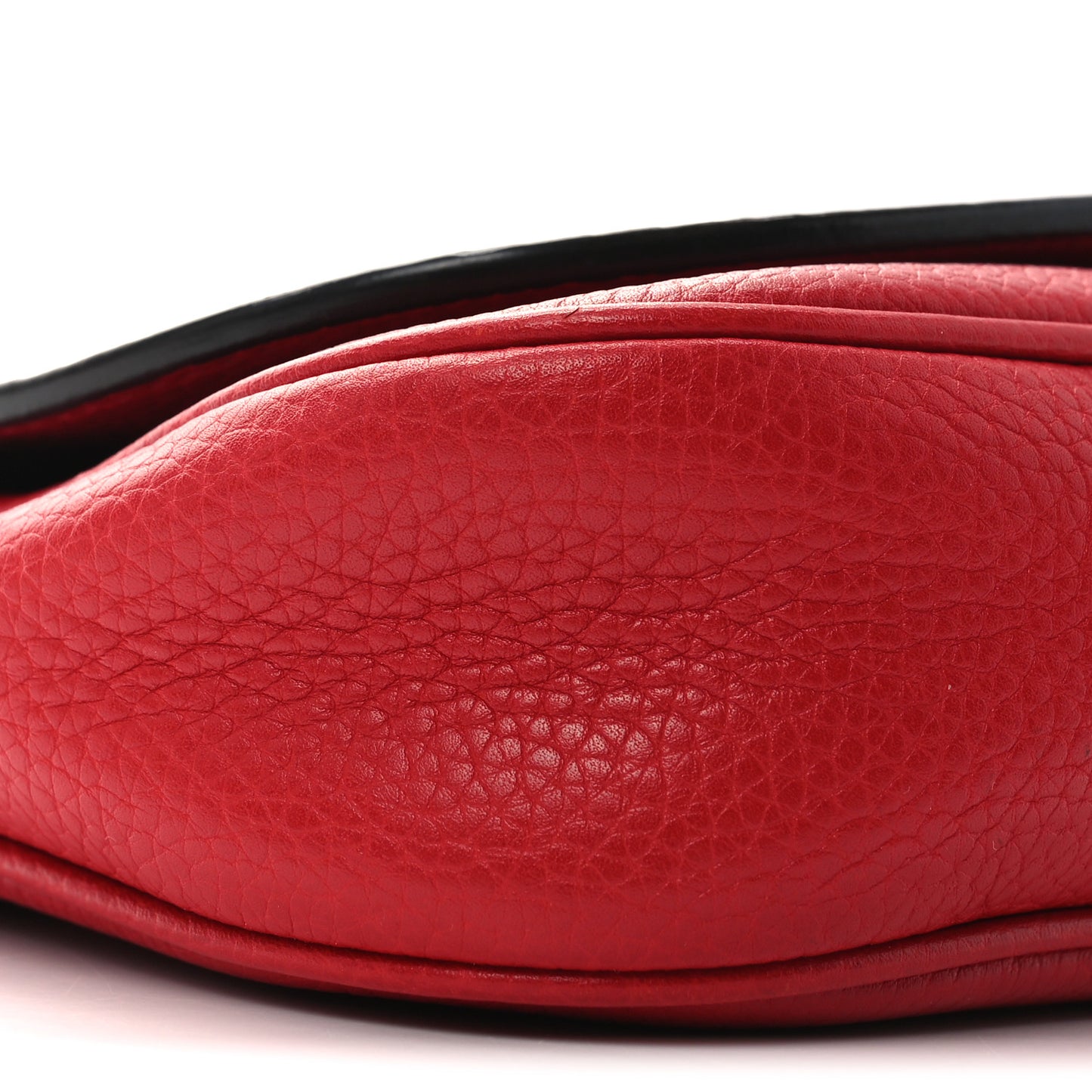 Pebbled Calfskin Medium Soho Flap Crossbody Vibrant Red