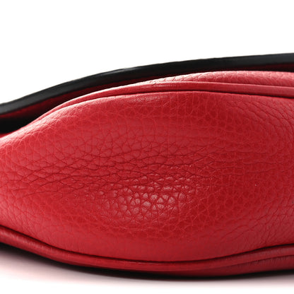 Gucci Pebbled Calfskin Medium Soho Flap Crossbody Vibrant Red 9 of 10