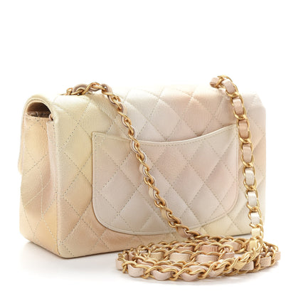 Chanel Metallic Goatskin Quilted Mini Rectangular Flap Gold 3 of 9