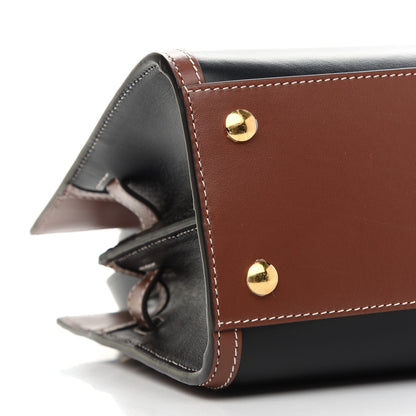 Burberry Calfskin Vintage Check Mini Two Handle Title Bag Black 8 of 8