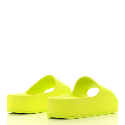 Balenciaga Rubber Womens Chunky Slide Sandals 41 Acid Lime 4 of 9