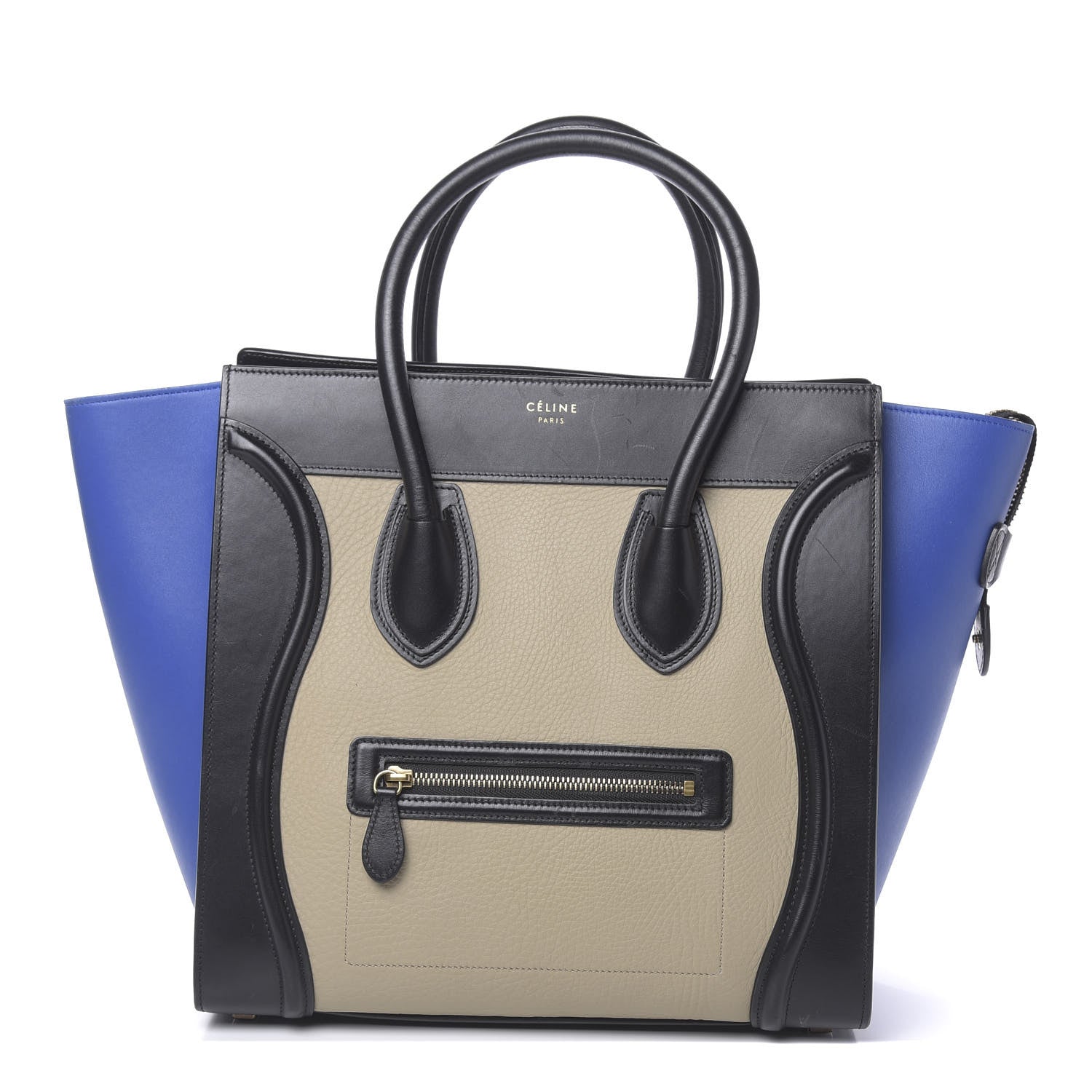 Celine Elephant Calfskin Mini Tri-Color Luggage Beige 1 of 13