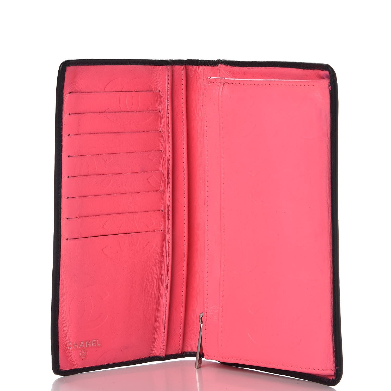 Chanel Calfskin Quilted Cambon Yen Wallet Black 5 of 9