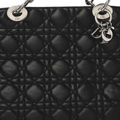 Christian Dior Lambskin Cannage Large Dior Soft Shopping Tote Black 8 of 10