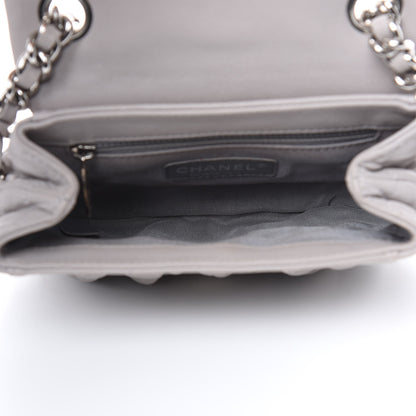 Chanel Washed Lambskin Quilted Mini Chain Around Messenger Grey 5 of 10