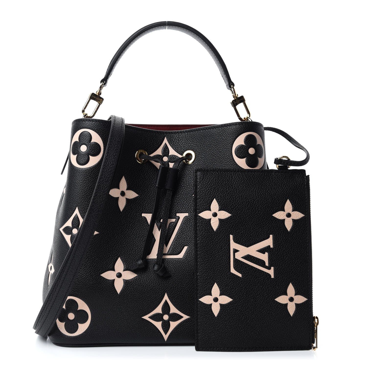 Louis Vuitton Empreinte Monogram Giant Neonoe MM Black Beige 1 of 9