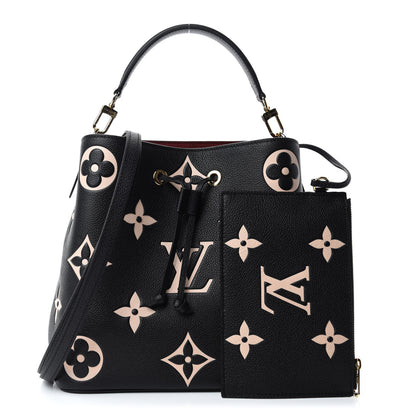 Louis Vuitton Empreinte Monogram Giant Neonoe MM Black Beige 1 of 9