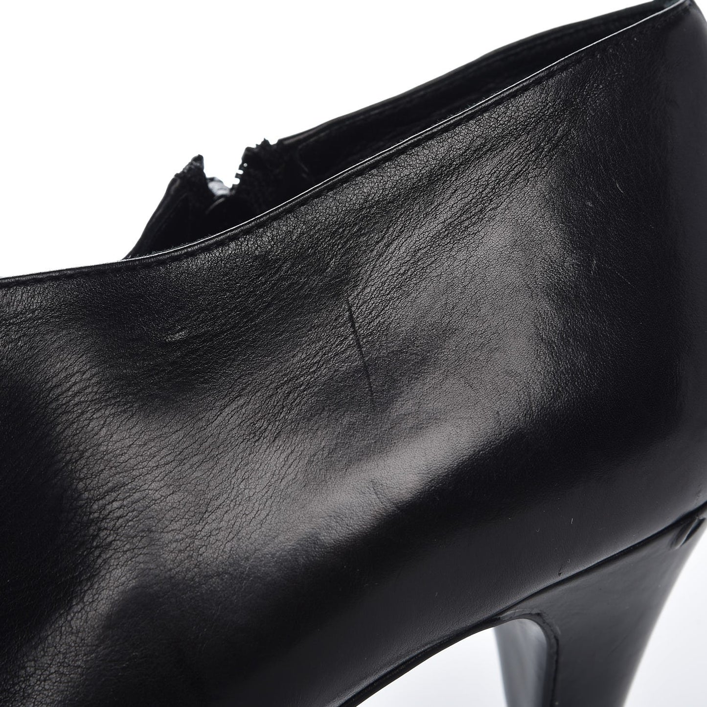 Calfskin CC Cap Toe Ankle Boots 40 Black Silver