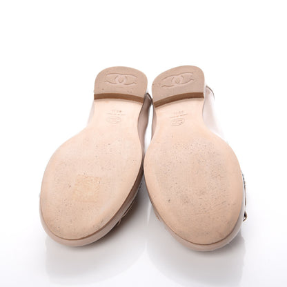 Chanel Patent Chain Moccasin Loafers 39.5 Beige 7 of 16
