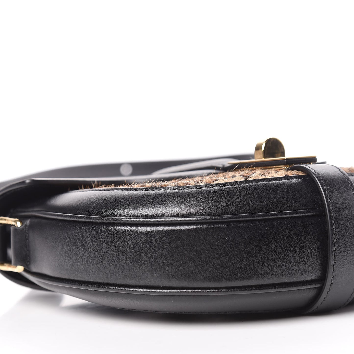 Pony Hair Calfskin Leopard Print Besace 16 Black Naturals