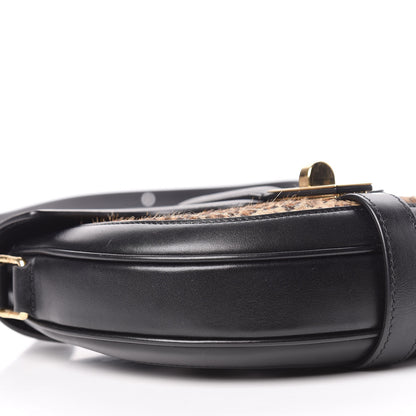 Celine Pony Hair Calfskin Leopard Print Besace 16 Black Naturals 6 of 11