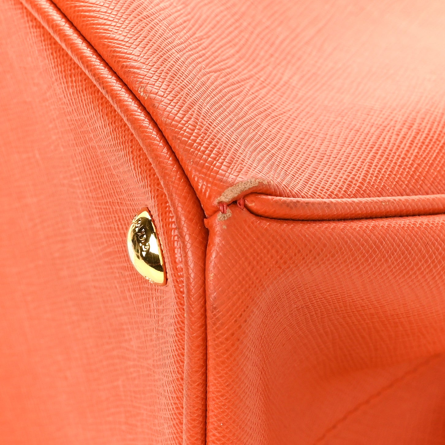 Prada Saffiano Lux Large Tote Papaya 10 of 14