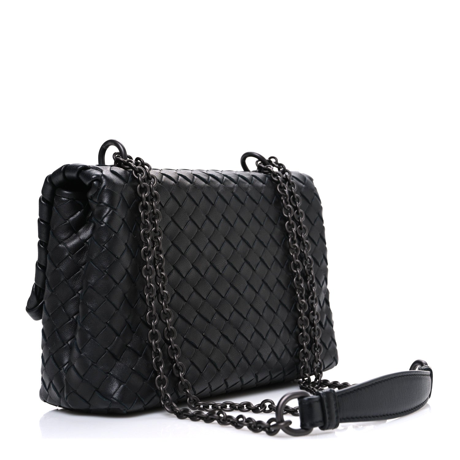 Bottega Veneta Nappa Intrecciato Baby Olimpia Shoulder Bag Black 3 of 12