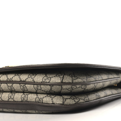 Gucci GG Supreme Monogram Textured Dollar Calfskin Web Medium Blondie Top Handle Shoulder Flap Bag Beige Ebony New Acero 10 of 10